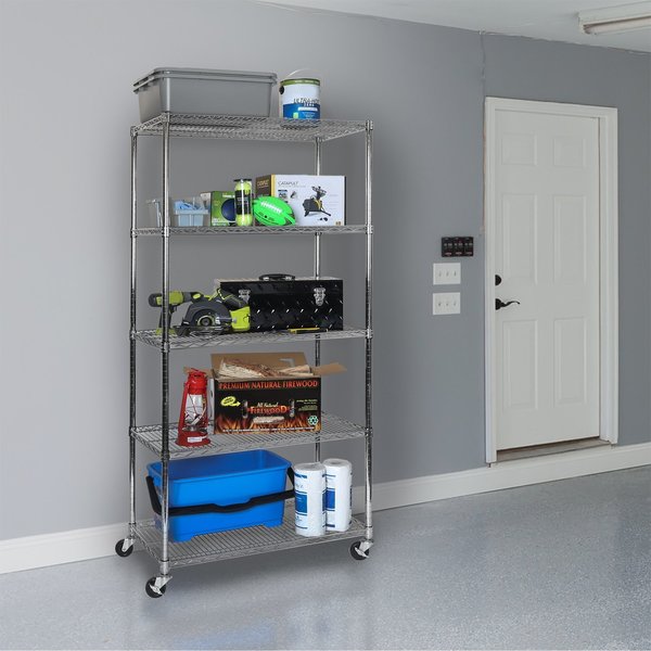 UltraDurable(R), NSF Steel Shelf, 5 Tier