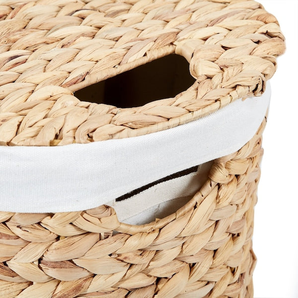 Oval Double Hamper, Water Hyacinth Lidde
