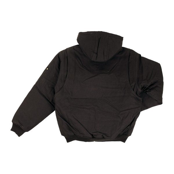 Hooded Duck Bomber Jacket, Black, 3XLT