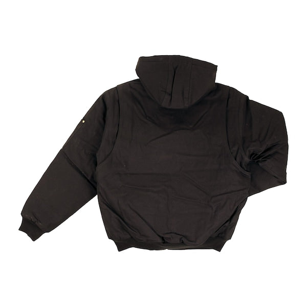 Hooded Duck Bomber Jacket, Black, 5XLT