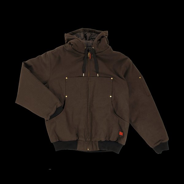 Hooded Duck Bomber Jacket, Dkbr, XL