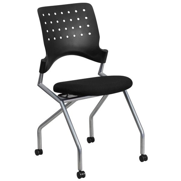 Nesting Chair, Black Seat, Fabric Seat