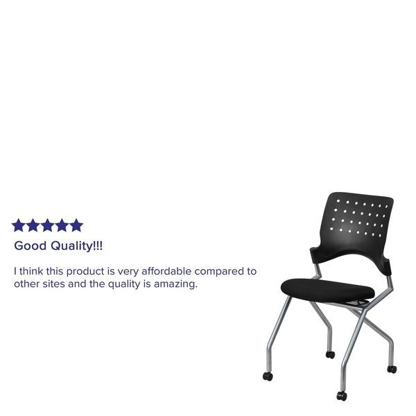 Nesting Chair, Black Seat, Fabric Seat