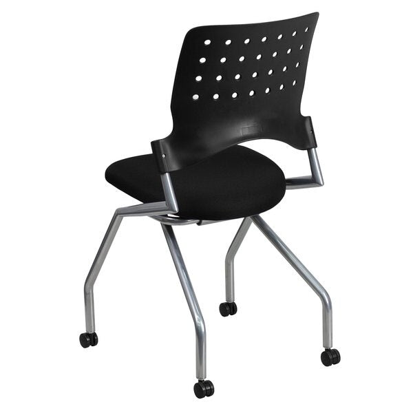 Nesting Chair, Black Seat, Fabric Seat