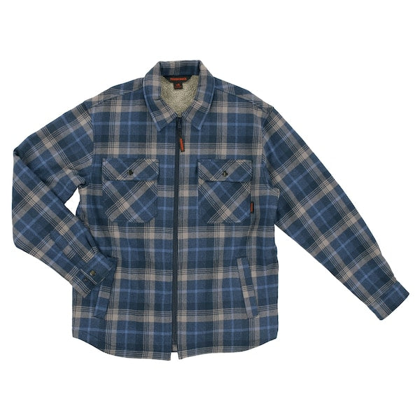 Sherpa Bonded Flannel Jac-Shirt, NV/GR