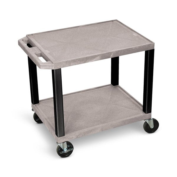 AV Cart, 2 Shelf, Electric and Black Legs, 26
