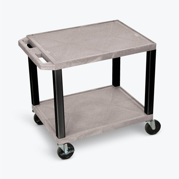AV Cart, 2 Shelf, Electric and Black Legs, 26