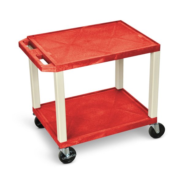 AV Cart, Two Shelves, Putty Legs, 26