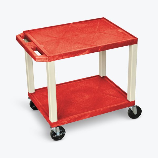 AV Cart, Two Shelves, Putty Legs, 26