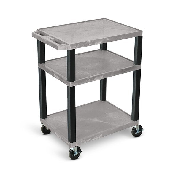 AV Cart, Three Shelves and Black Legs, 34