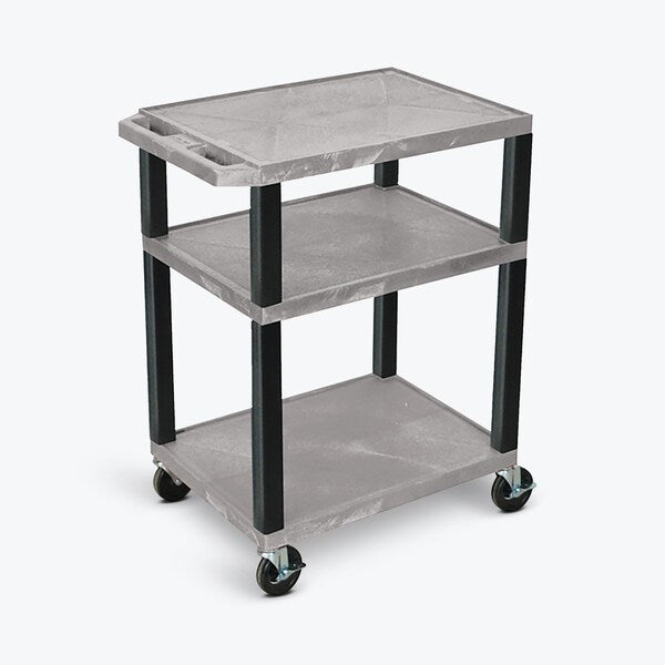 Tuffy Utility Cart with Three Shelves in Gray, 32