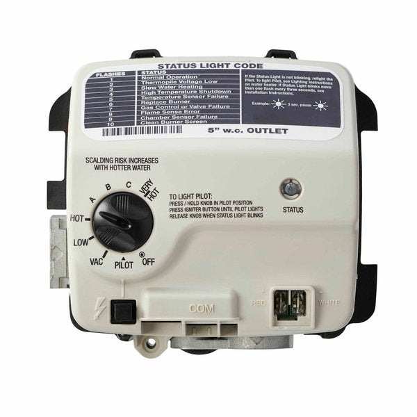 Gas Valve, Nat/LP, Standing Pilot, 350 to 850mV DC, 0 in to 14 in wc