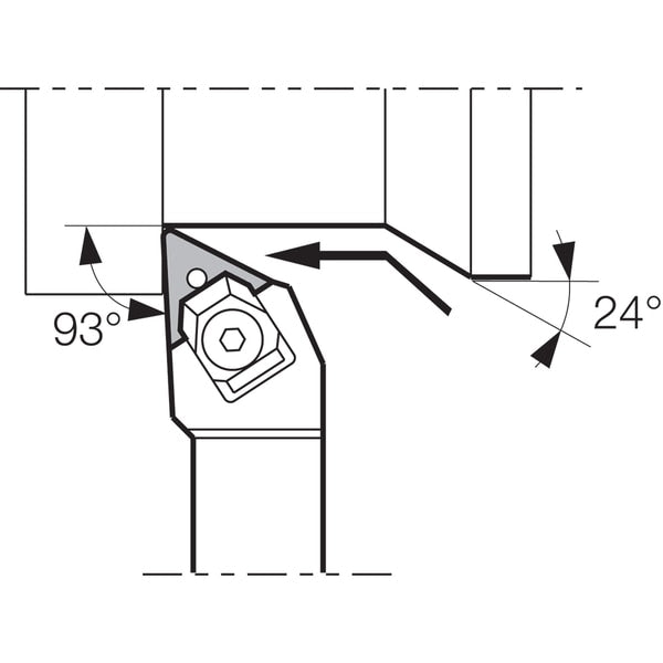 Turning Toolholder, WTJNR 2020K16N