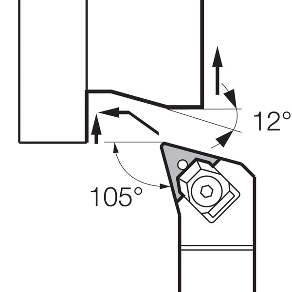 Turning Toolholder, WTKNR 2525M16N