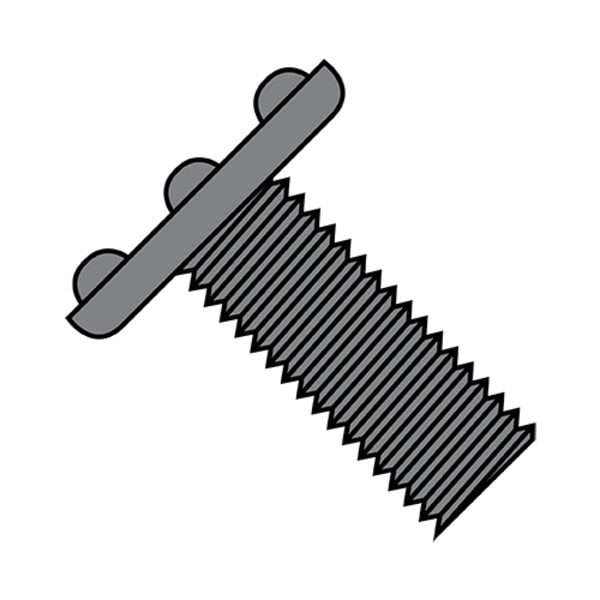 Weld Stud, #10-32, 1 in, Top Projection, Steel, PlainFinish, 3000 PK