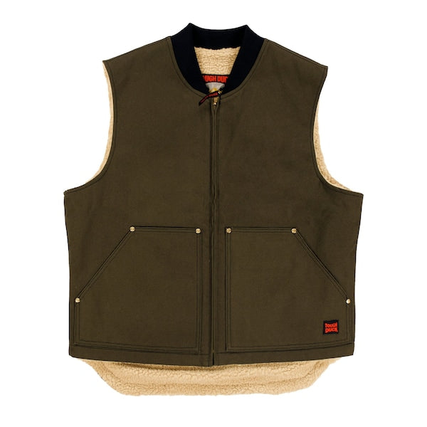 Duck Sherpa Lined Vest, Olive