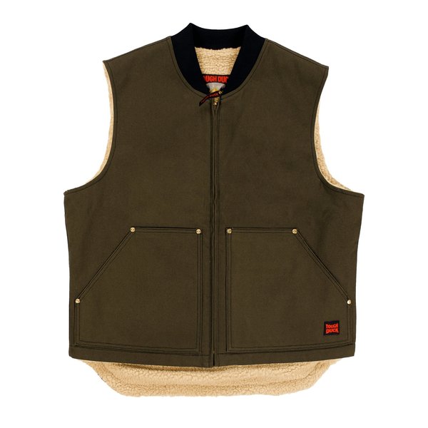 Duck Sherpa Lined Vest, Olive