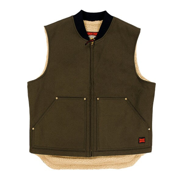 Duck Sherpa Lined Vest, Olive
