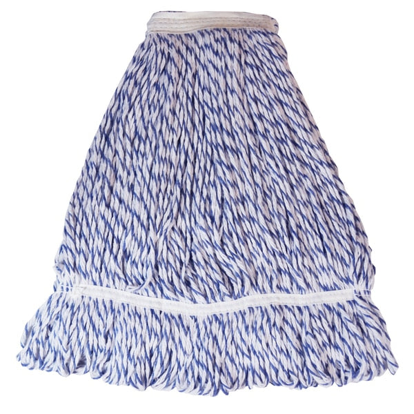 1.25 in Waxer Mop, Blue/White, PK3, AST30BWXL-3PK