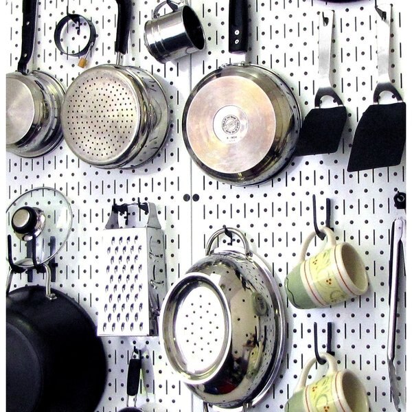 Industrial Pegboard, White Metal Peg Boards, PK2