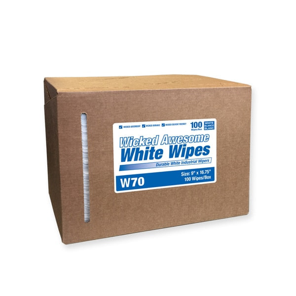Wicked Awesome White Wipes, Hydrok, PK10, White, 10 PK