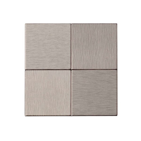 Metal Backsplash 12X4 Square Brushe, PK 3
