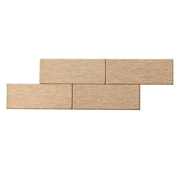 Metal Backsplash 2X2 Mini Subway Br, PK 3