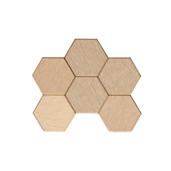 Metal Backsplash 11X4 Honeycomb Bru, PK 3