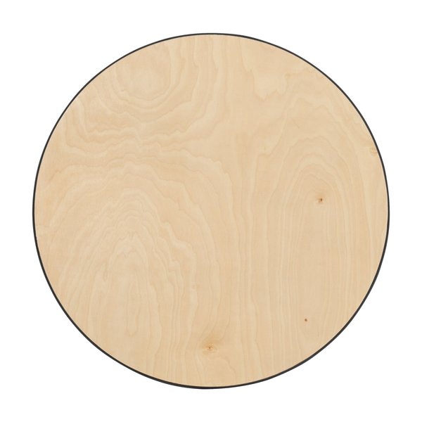Pub Table w/2 Clmns, Rnd, Wood, Al Base, 24