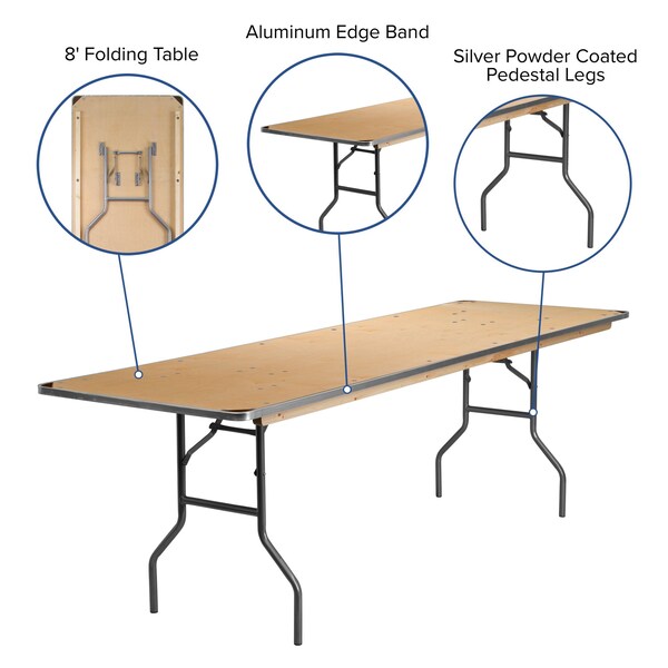 Rectangle Folding Table, 30