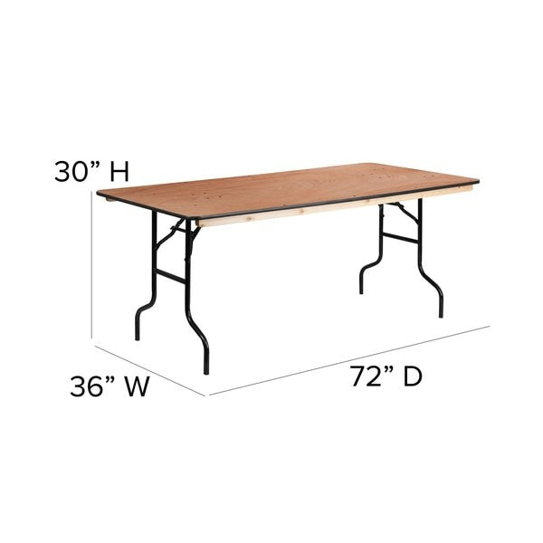 Rectangle Folding Table, 36
