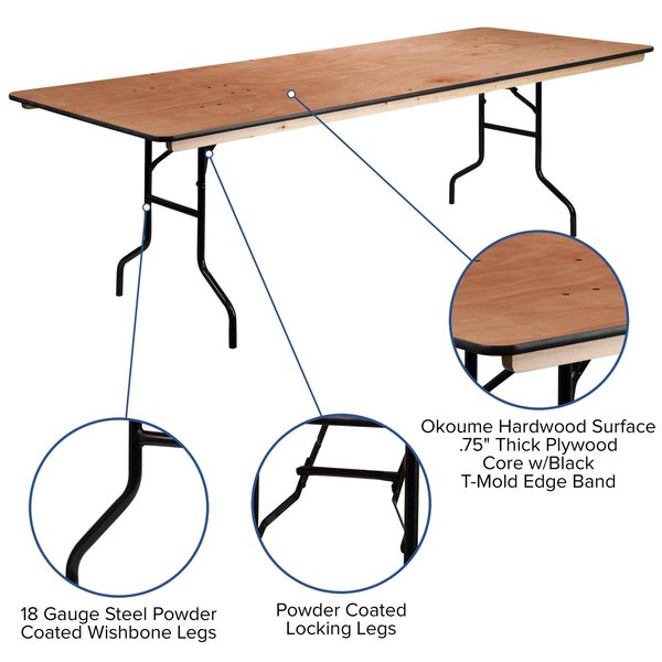 Rectangle Folding Table, 36