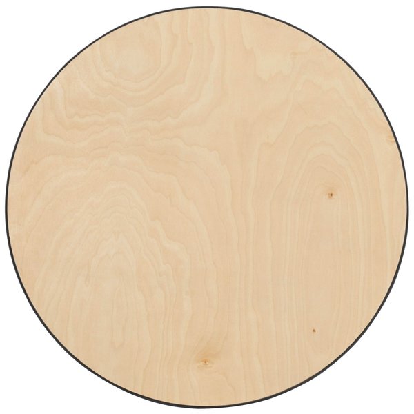 Pub Table w/2 Columns, Rnd, Brchwd Top, 36