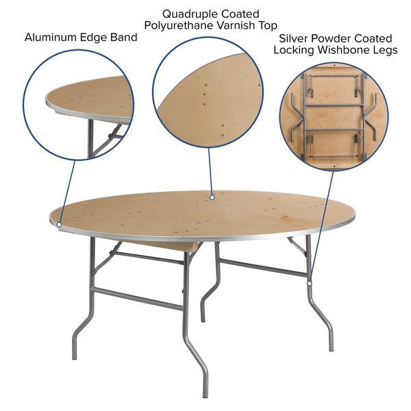 Round Folding Table, 60