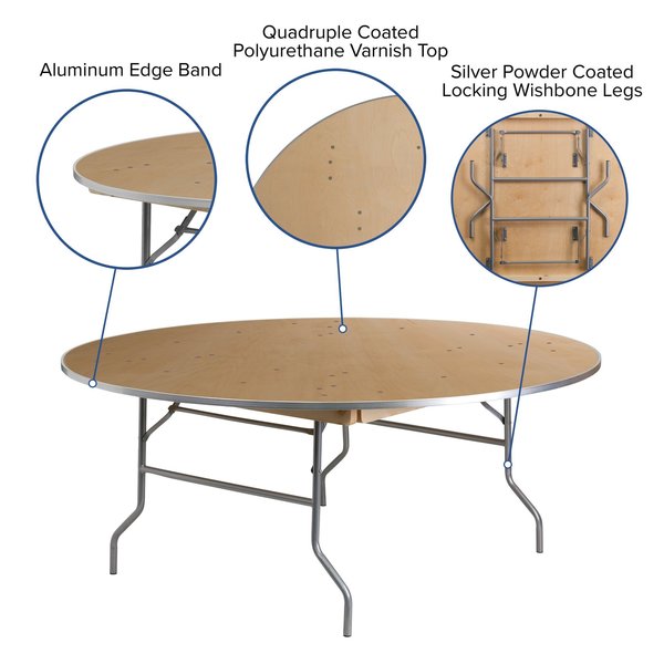 Round Folding Table, 72