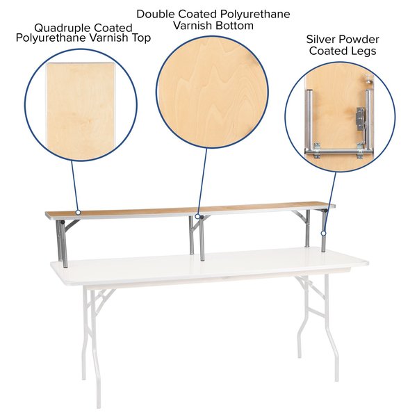 Rectangle Bar Top Riser, 72