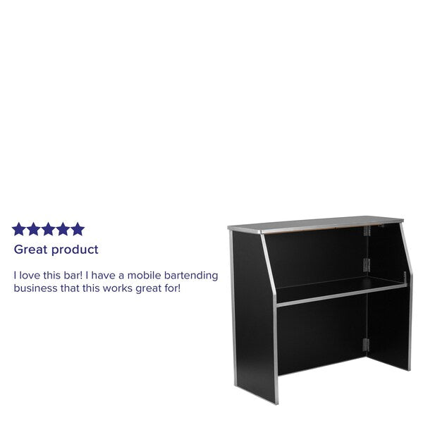 Foldable Bar, 4ft., Black, 47.75