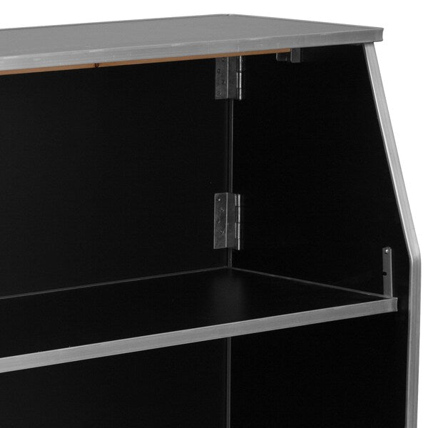 Foldable Bar, 4ft., Black, 47.75