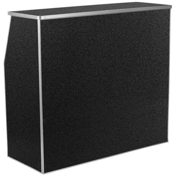 Foldable Bar, Marble, 4ft., Black, 47.75