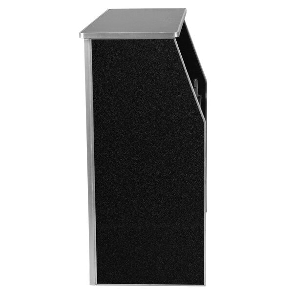 Foldable Bar, Marble, 4ft., Black, 47.75