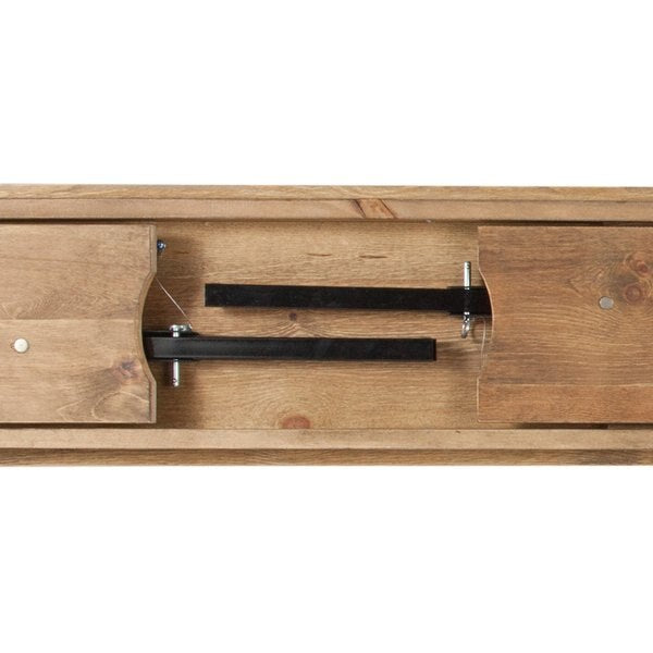 HERCULES Series 8' x 12'' Antique Rustic Solid Pine Folding Farm Bench with 3 Legs