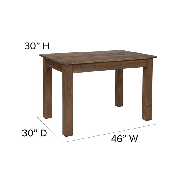 Rectangle Farm Table, Rustic, Rectangular, 46