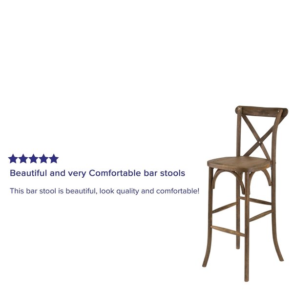 Barstool, Antique, Cross Back