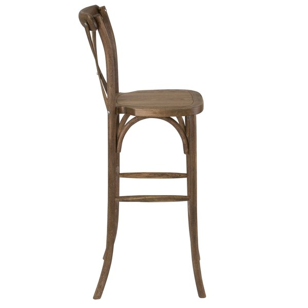 Barstool, Antique, Cross Back