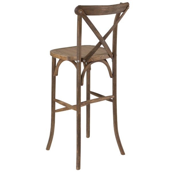 Barstool, Antique, Cross Back