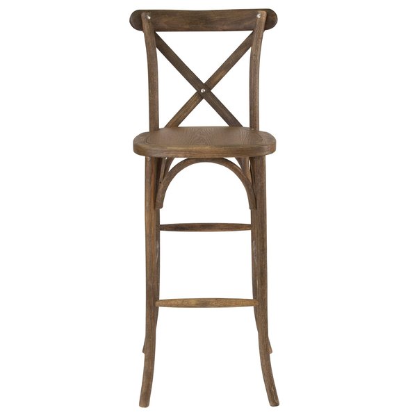 Barstool, Antique, Cross Back