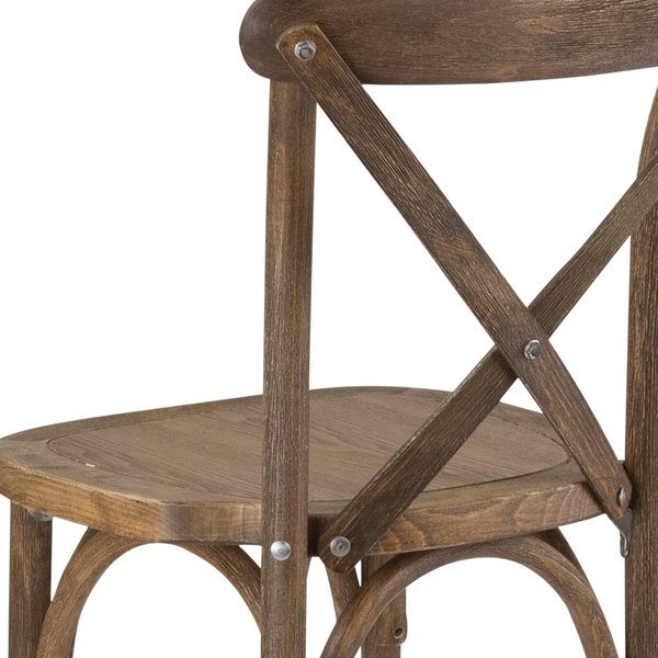 Barstool, Antique, Cross Back