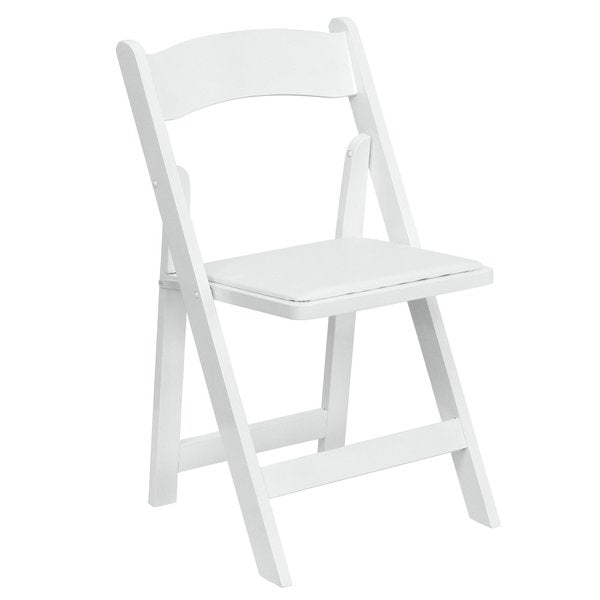 Folding Chair, Wood, White