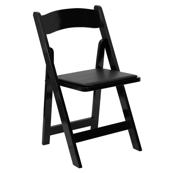 Folding Chair, Wood, Black