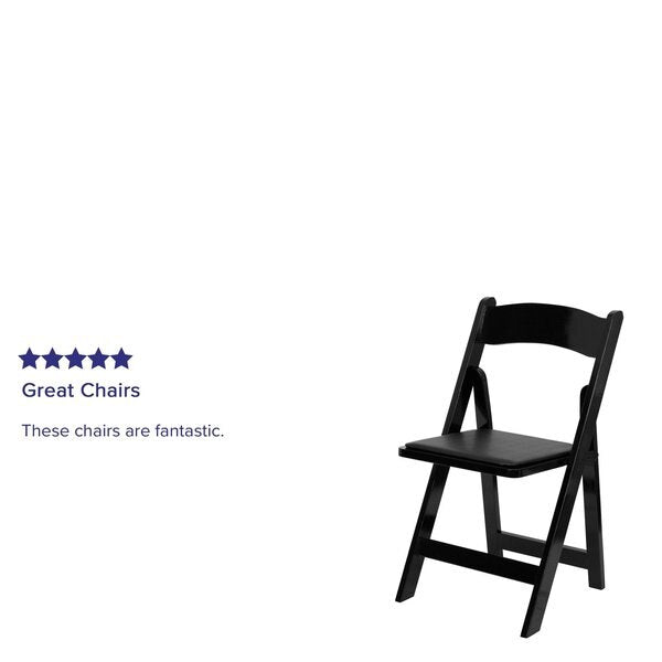 Folding Chair, Wood, Black